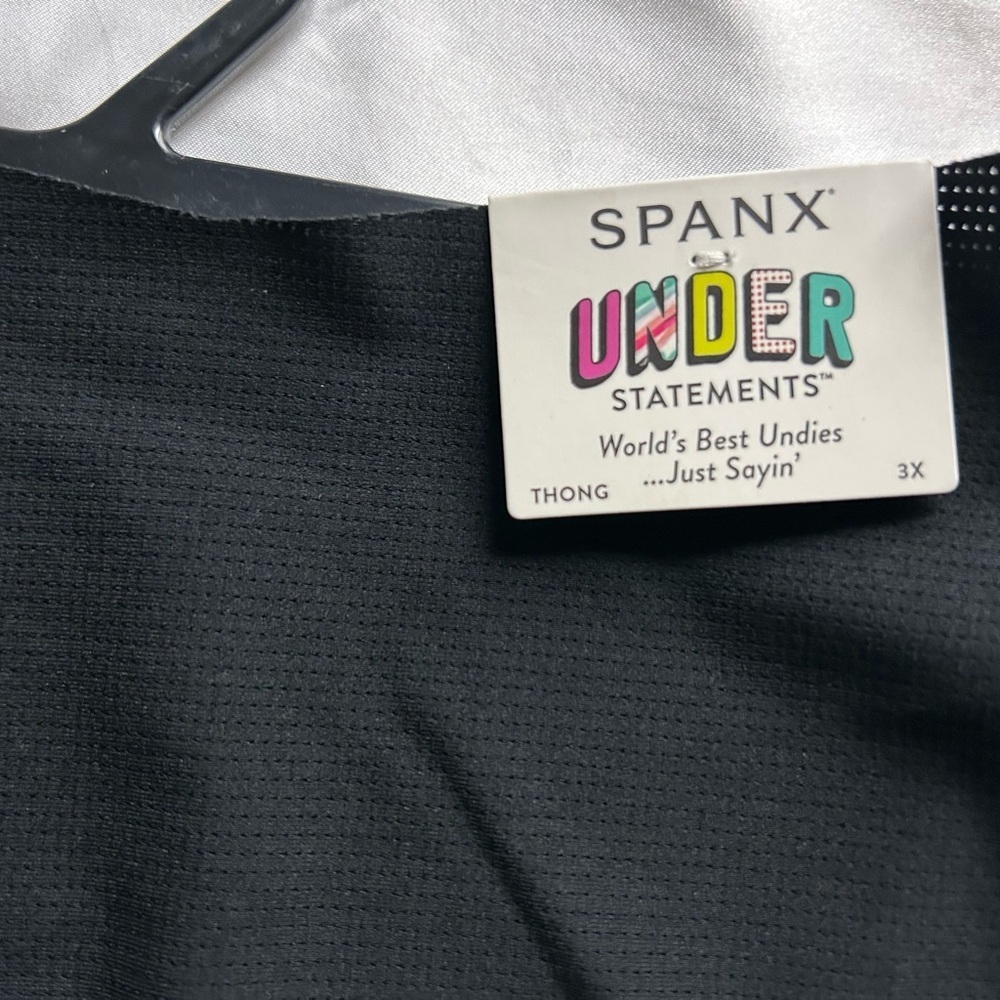 SPANX UNDER Statements Very Black Thong 3XL /3TG NWT